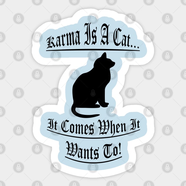 Karma Is A Cat 4 Sticker by Maries Papier Bleu